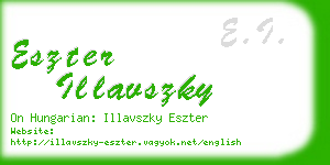 eszter illavszky business card